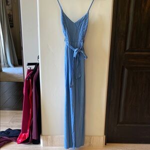 Lulus soft denim romper with pockets